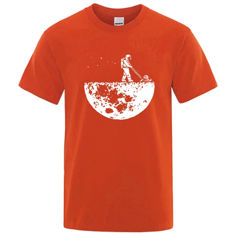 Men T-shirt High Quality Funny Cotton Blend Lunar Cleaner Printing Casual Cool Loose O-neck Male for MenT-shirt Hip Hop Tees Quick Pick Grocers
